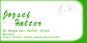 jozsef halter business card